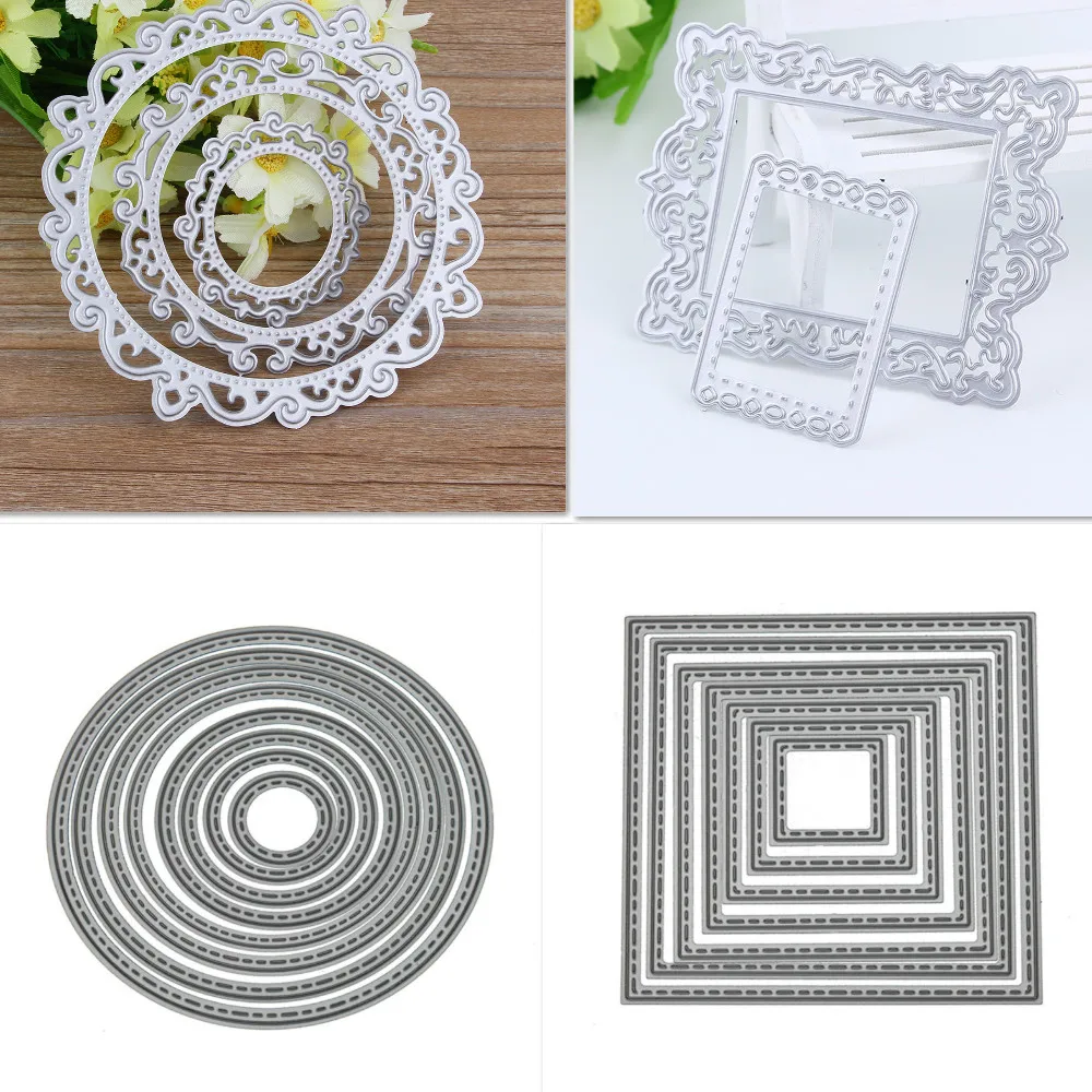 

Circle Frame Metal Cutting Dies Stencils For DIY Scrapbooking Embossing Craft Dies Paper Christmas Cards Photo Album Making Tool