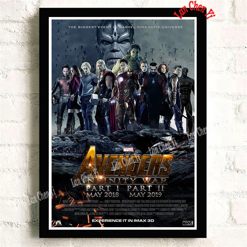 Мстители Бесконечность войны Marvel фильм мелованная бумага плакат для Кафе Винтаж Высокое качество печати рисунок ядро декоративная живопись
