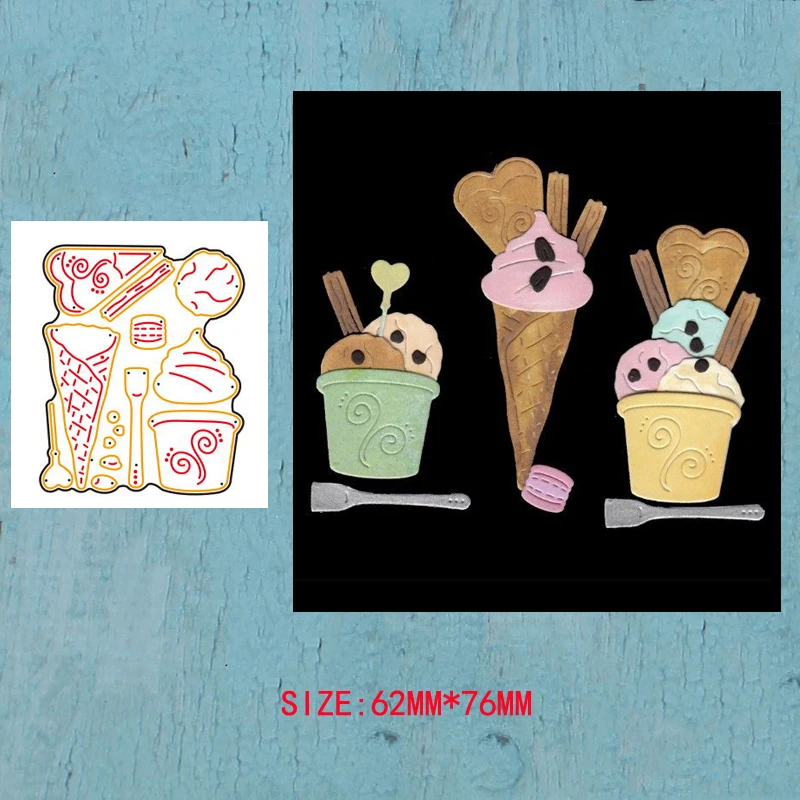 

LLove CCraft Metal Cutting Dies ice cream for DIY Scrapbook Album Paper Card Decorative Craft Embossing Die 2019 NEW