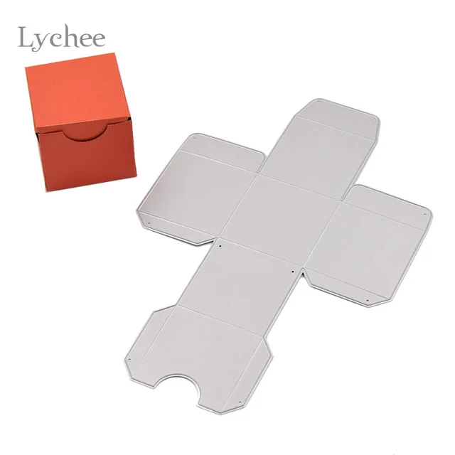 diy square gift box cutting dies stencils embossing card