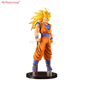 

Extra large Size 33CM Dragon Super Saiyan 3 Goku Figure PVC collectible model Toys Anime Action Figure Room decoration HB12