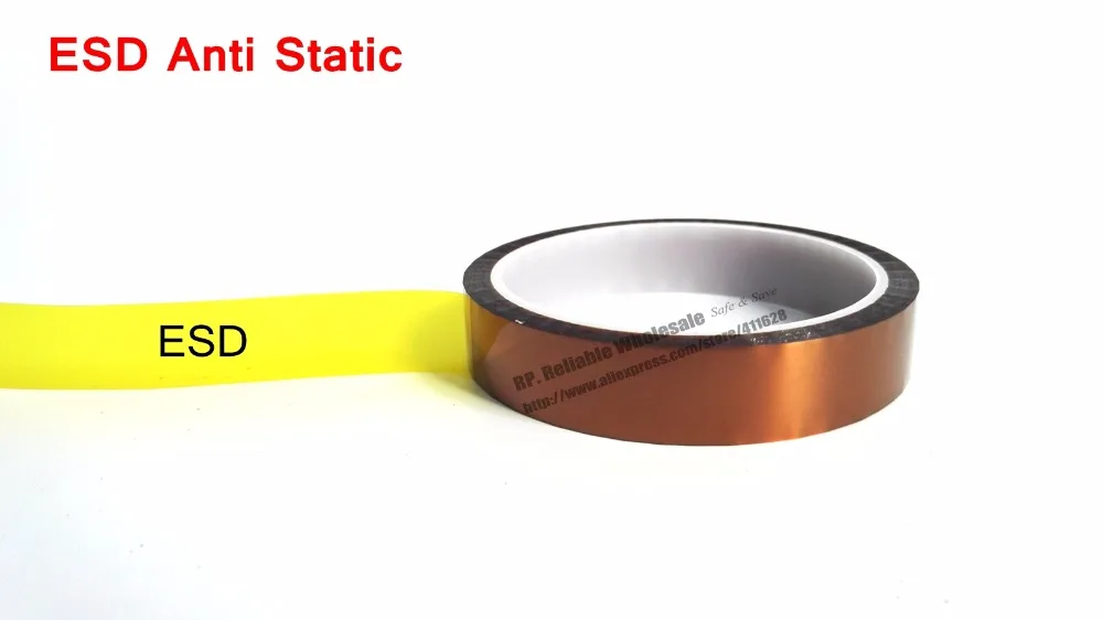 

0.06mm Thick 185mm*20M Heat Withstand ESD Single Side Adhension Tape, Poly imide for PCB Soldering Mask, Protect