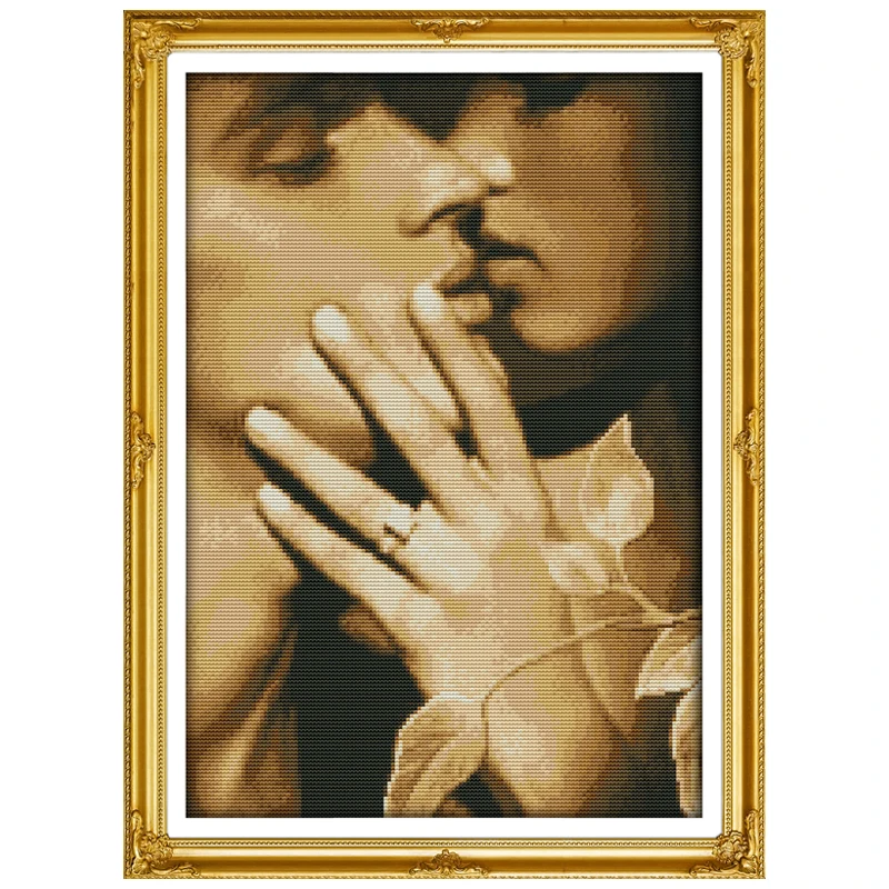 Nostalgic Lovers Patterns Counted Cross Stitch Set DIY 11CT 14CT 16CT Stamped DMC Cross-stitch Kit Embroidery Needlework Crafts
