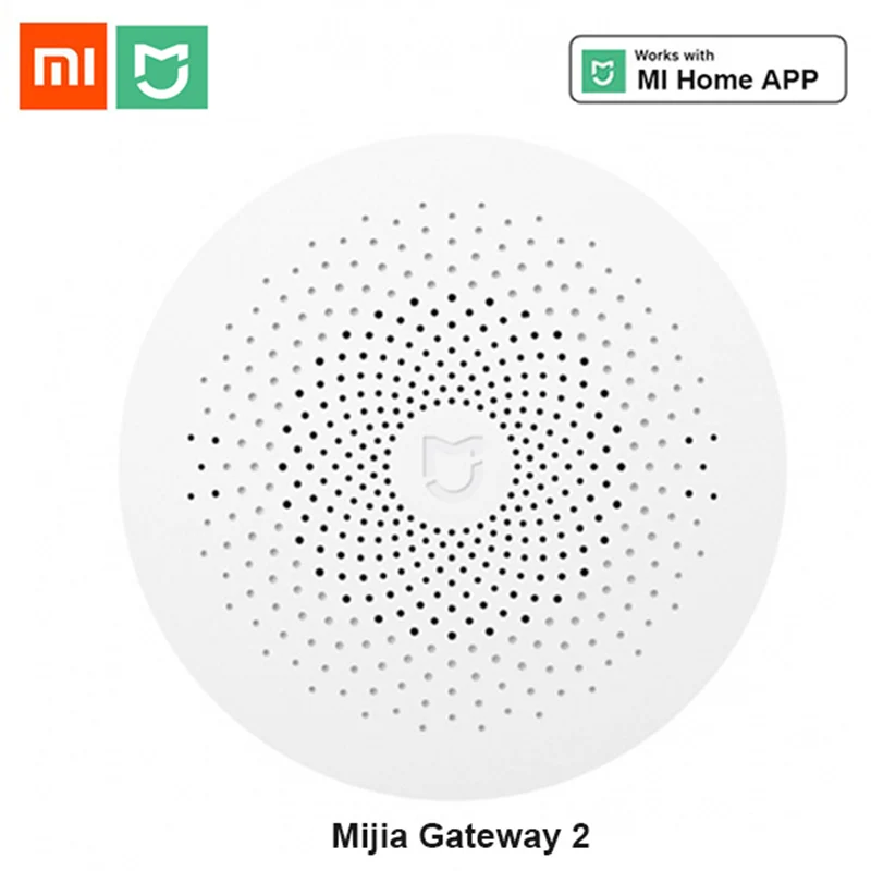 Xiaomi Multifunctio Gateway 2 умный центр управления умный дом Комплект обновленная версия два управления с дверной звонок с радио кольцо встроенный