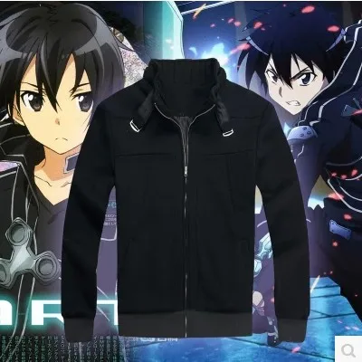 Anime Sword Art Online Hoodie Sweatshirts Jacket Zipper Coat Cosplay Costume