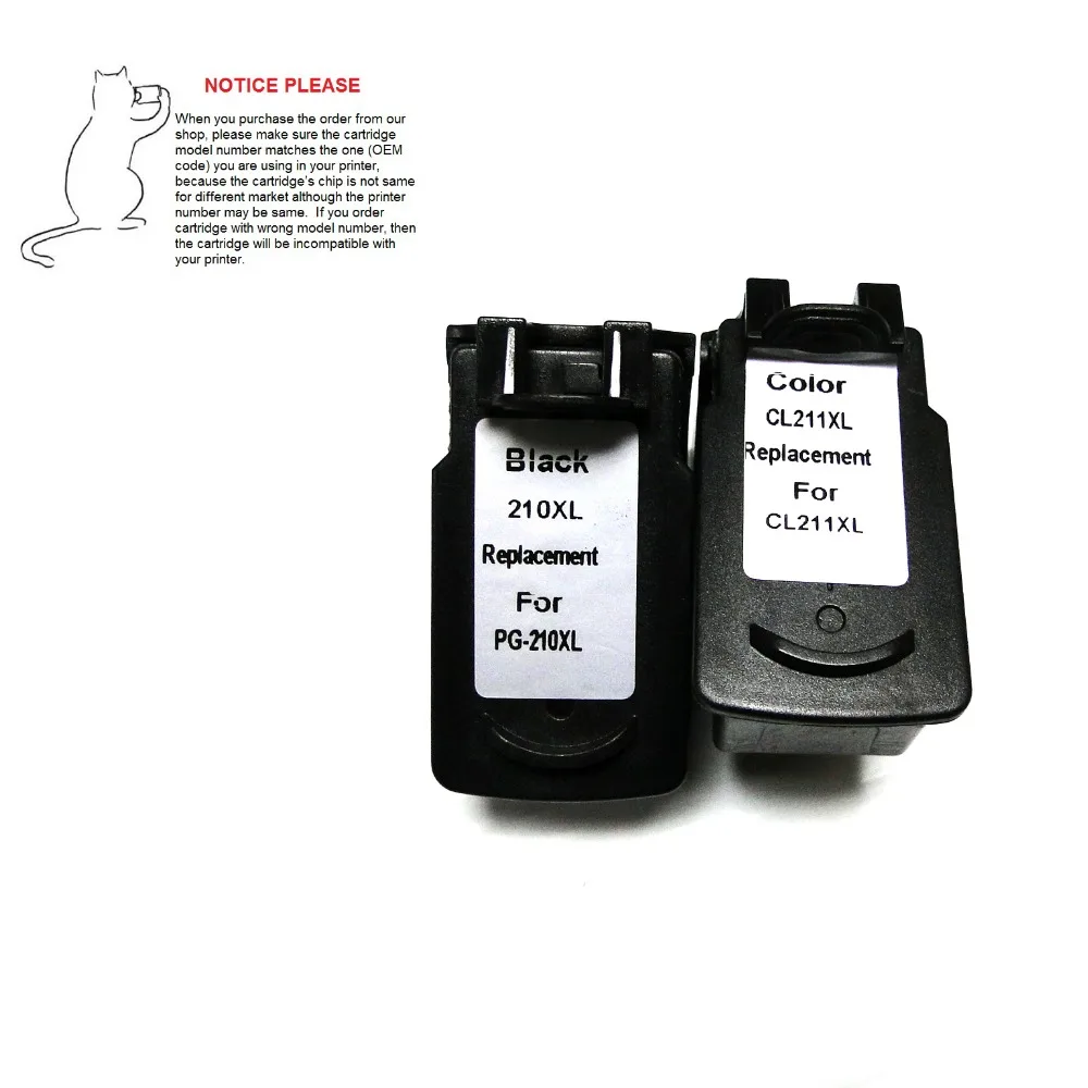 YOTAT remanufactured ink cartridge PG210 CL211 for Canon PIXMA MX320 MX330 MX340 MX350 MX360