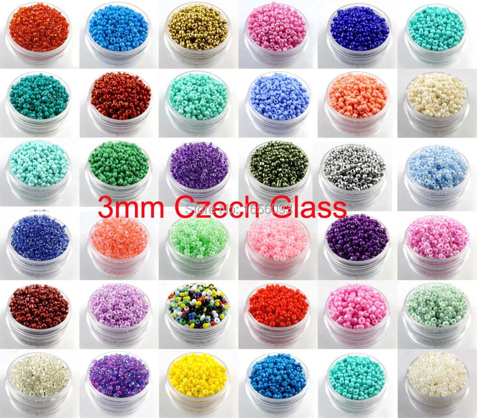 

Wholesale 650Pcs 3mm Czech Glass Seed Spacer beads Jewelry Making DIY U Pick(23-36)