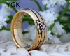 YGK Brand 8MM Golden Dome 33rd Degree Masonic New Men's Tungsten Carbide Wedding Ring 3