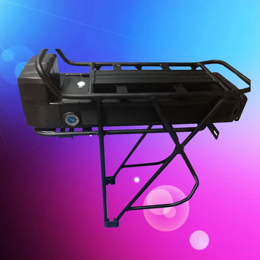

48V 18AH black E-Bike Battery Samsung Cell 1500W EBike Li-ion Battery+Double Layer Luggage Rack