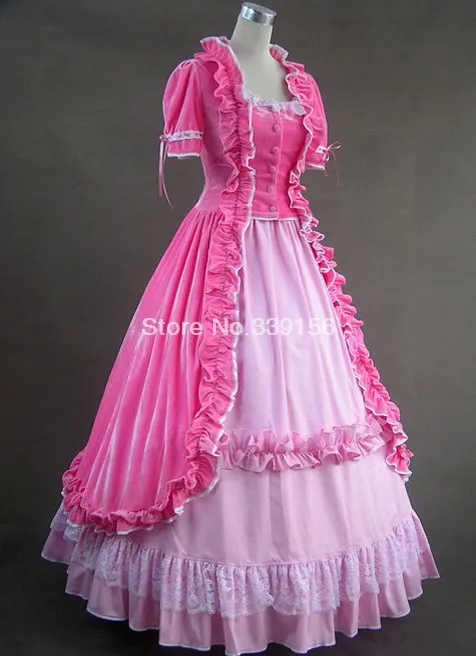 Новое поступление милое розовое длинное готическое платье "Виктория" Винтажные вечерние платья для женщин