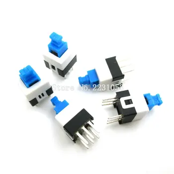

20PCS/Lot 7X7mm 7*7mm 6Pin Push Tactile Power Micro Switch Non Locking button Latching switch Wholesale