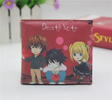 Japón del anime DEATH NOTE L. Lawliet monedero cosplay mujeres Hombres bifold Monederos Tarjeta monedero de La Moneda