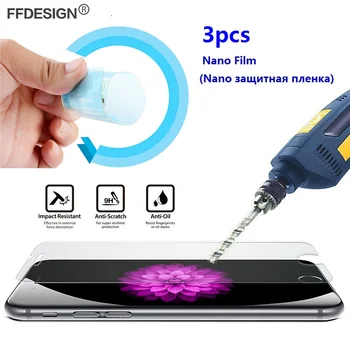 

3x Nano Protective Film For iPhone 11 Pro X XS Max XR 4 4s 5 SE 5s 5c 6 6s 7 8 Plus (Not Glass) Screen Protector Nano Film Foil