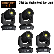 4 шт./партия 75 Вт Светодиодный прожектор с движущимися головками DJ контроллер для сценического бара диско вечерние DJ Свадебные DMX 512 функция