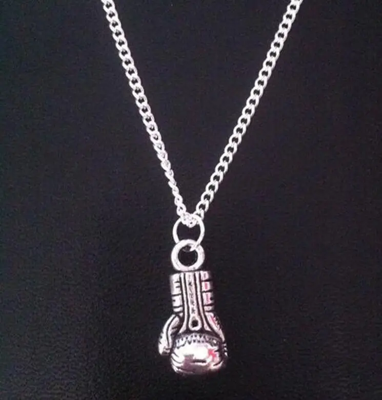 

10 Pcs Boxing Gloves Charms Pendant Necklace Ancient Silver Fashion Jewelry DIY For Women&Men Gift