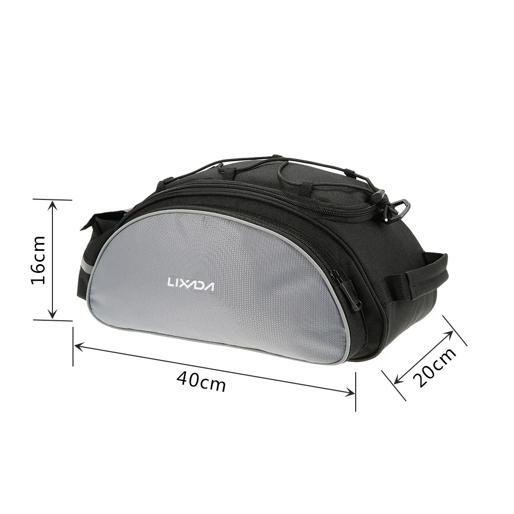 Cheap Lixada 13L Cycling Bag Bicycle Rear Seat Bag Outdoor Bike Rack Seat Bag Trunk Pannier Backseat Handbag Shoulder Bag Pouch 4