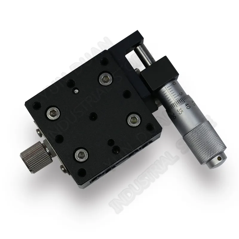 

X Axis 40*40mm Manual Micrometer Displacement Cross Roller Guide Way Linear Stage Sliding Platform Table High Precision