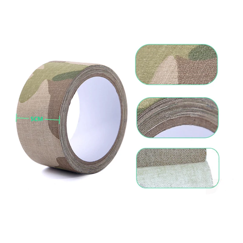 Camouflage Tape 10Meters Duct Outdoor Woodland Camping Camouflage Tape WRAP Hunting Adhesive Stealth Camo Tape Bandage 0.05m x 10m/2inchx390inch