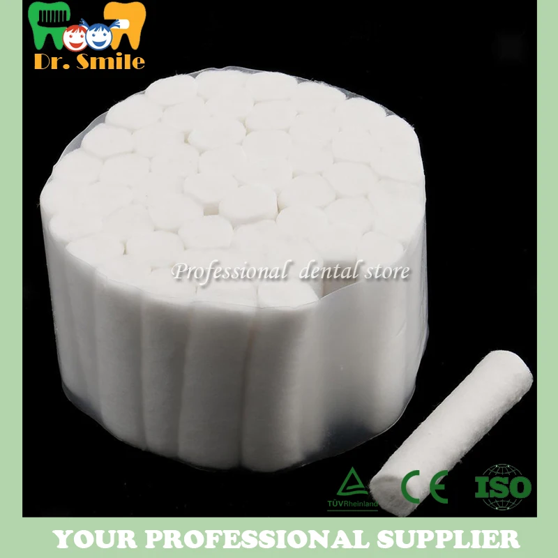 750pcs Dental Hemostatic medical Cotton Swab Cotton Lap Roll Box Of