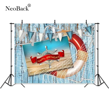 

NeoBack Vinyl Custom Sailor Lifebuoy Theme Birthday Photo backgrounds Children Kids Photo Backdrops Party Welcome Board P4279