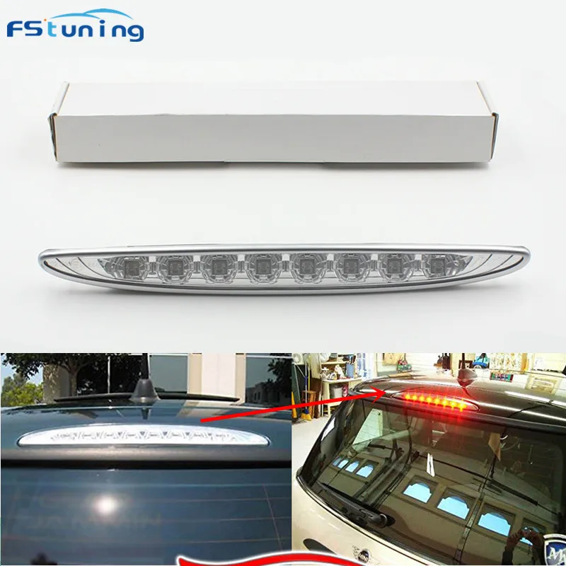 

FSTUNING Clear Lens Red 8-LED High Mount 3rd Brake Light For MINI Cooper R50 R53 2002-2006 Additional Brake Light Cooper R50 R53