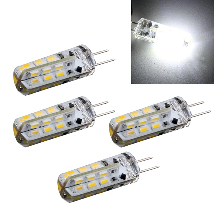 

4 G4 White SMD 3014 24 LED Marine Boat Spot Light Bulb 6500K DC12V 1.5W