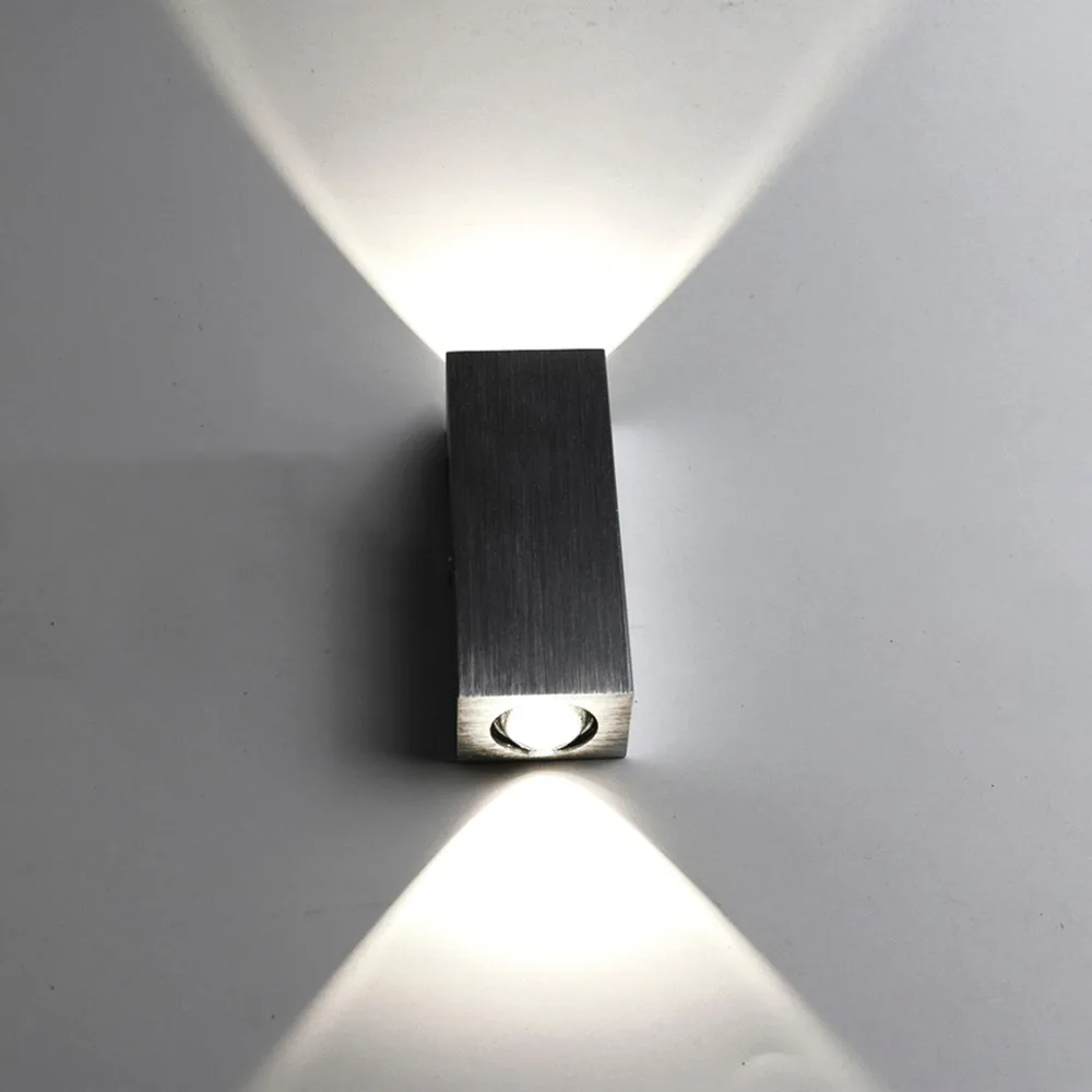 6 Вт Настенный светильник высокого качества квадратное алюминиевое бра украшение дома лампа Точечный светильник для спальни столовой туалета JQ