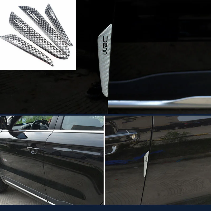 

4PCS Carbon Fiber Crash Bar Anti-Rub Bumper Door side Edge Protection stickers FOR Ford Buick Regal Lacrosse Excelle GT/XT/GL8