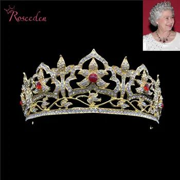 

Luxury Rhinestone Heart Bridal Tiara Crown Silver Color Crystal Diadem Tiaras Wedding Hair Accessories Headpieces RE3214