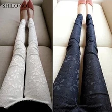 Summer Capris Women Slim Embroldered Lace Stretch Leggings Pencil Pants Skinny Jeans female Fashion Capris Trousers Black 7XL