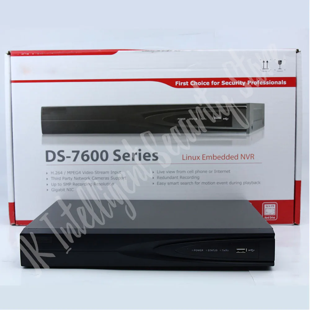 Hikvision английская версия DS 7616NI E2/16 P 8CH NVR 2SATA H264 сетевой видеорегистратор
