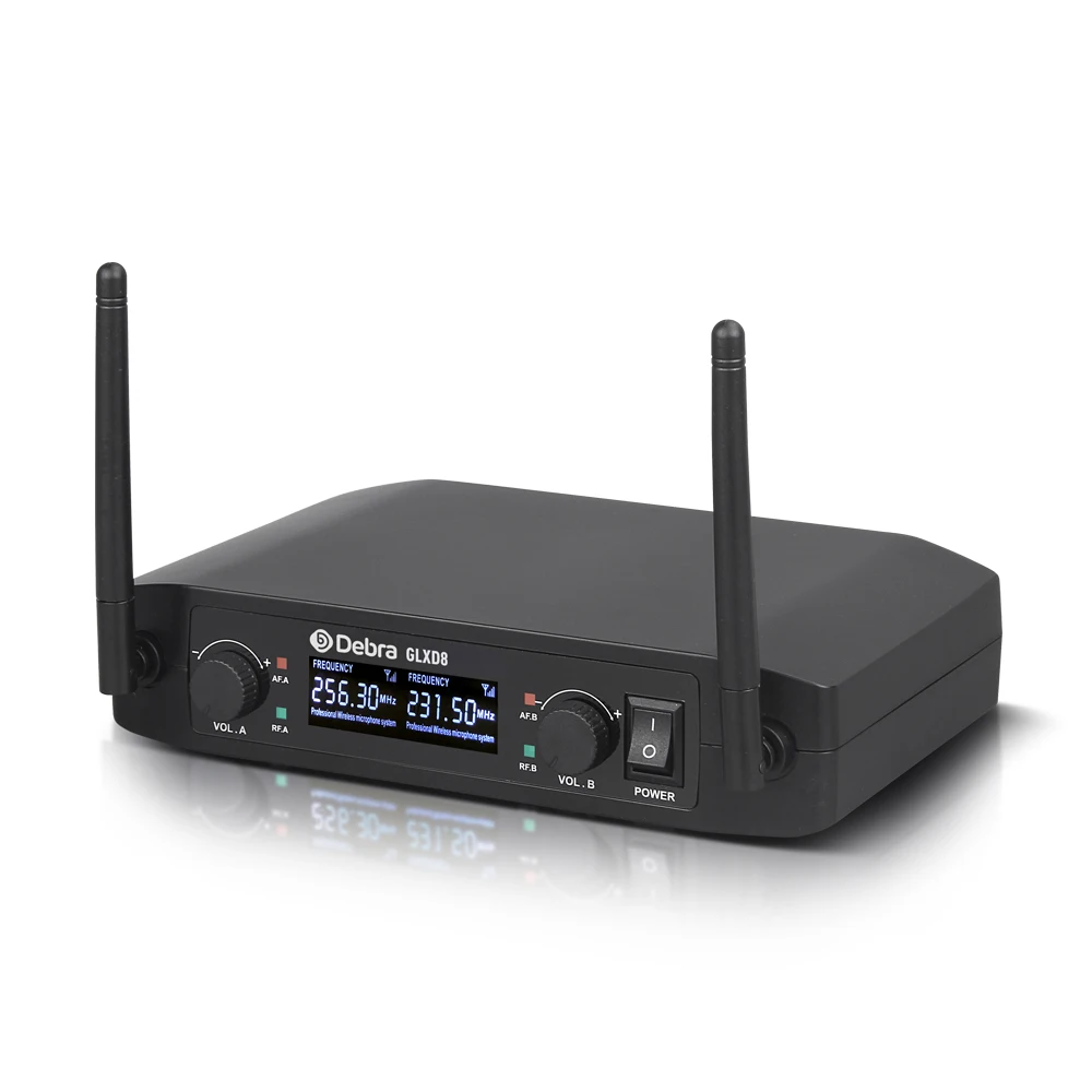 Debra Audio GLXD8 2 канала с ручной или Lavalier & гарнитура микрофон беспроводной система для