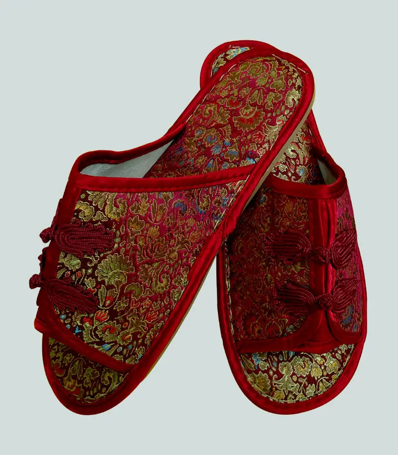 New Fashion chinese Handmade Silk Satin Women's/ Mens Home Slippers(us