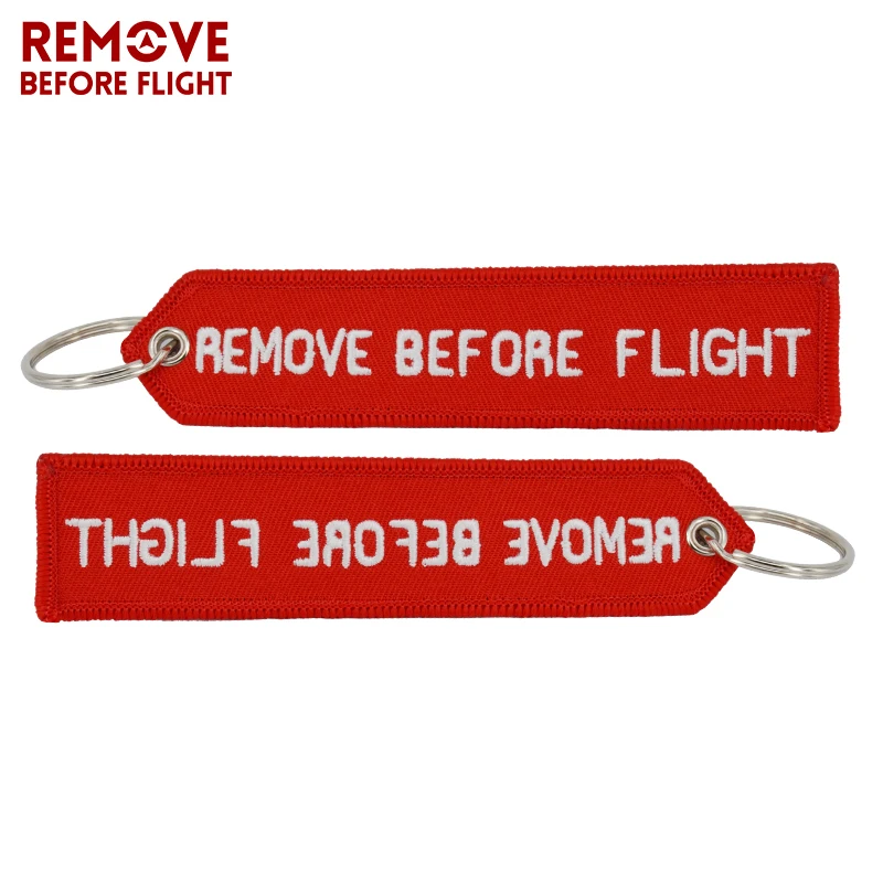 Remove Before Flight OEM Key Chains Berloques Red Embroidery Highlight Key Fobs Chains Jewelry Aviation Gifts Chaveiro Masculino (16)
