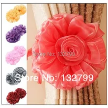 2x Роза занавес Tieback клип на цветок галстук обратно держатель вуаль чистая драпировка аксессуары домашний декор