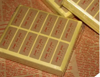 

40*15mm 120pcs/lot Just For You Self-adhesive Stickers Kraft Label Sticker DIY Hand Made Gift /Cake Baking Sealing Sticker