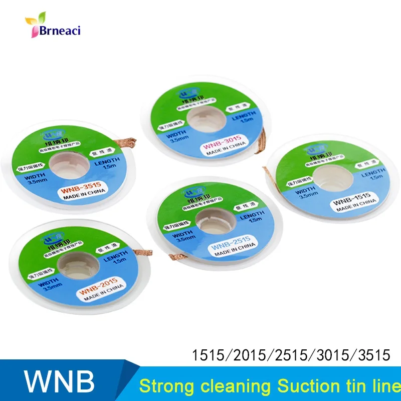 

WNB strong cleaning Suction tin line Desoldering line Suction wire 1.5m length core Solder accessor