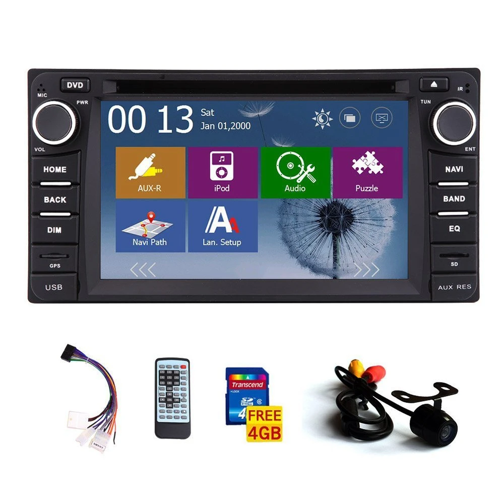 FREE rear camera+ 2 din GPS Car Stereo 