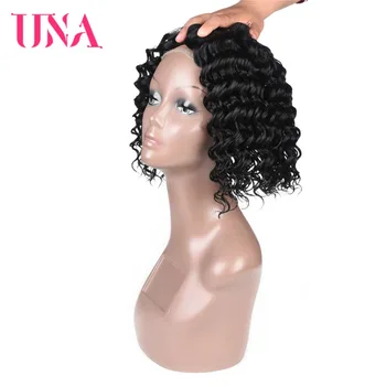 

UNA HUMAN HAIR Deep Wave Bundles Indian Hair Weft 1/3/4 Bundles 100% Indian Hair Bundles Non-Remy Human Hair Sew-in Extensions