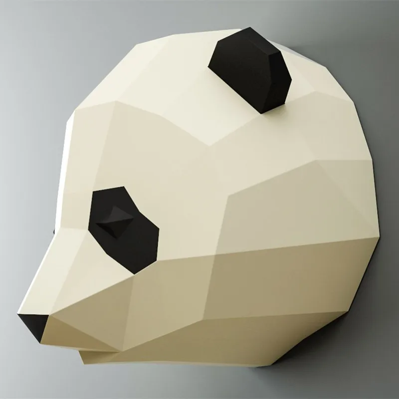 30 мин полный DIY 3D гигантская голова панды бумажная скульптура бумажная игрушка-головоломка обучающая бумажная Складная модель игрушки Рождественский подарок