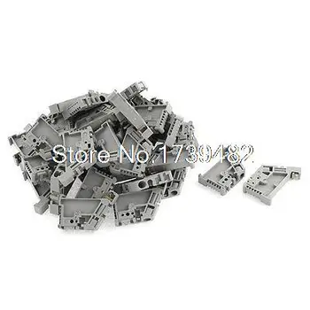 

50Pcs 35mm DIN Rail Screw Fixed Terminal Block End Stopper Mounting Clips