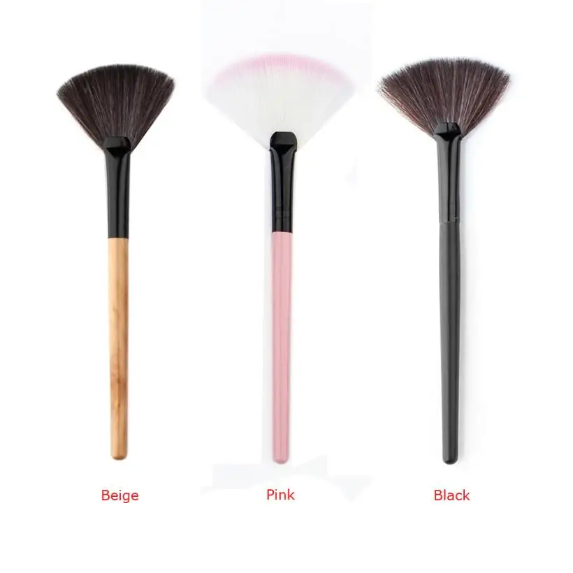 

1pcs Women Pro Makeup Fan Blush Face Powder Foundation Cosmetic Makeup Brush Tool Gift &8-10