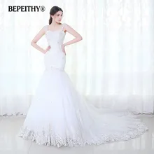 BEPEITHY Русалка свадебное платье Vestidos De Novia кружевное винтажное Расшитое бисером роскошное свадебное платье со шлейфом горячая распродажа