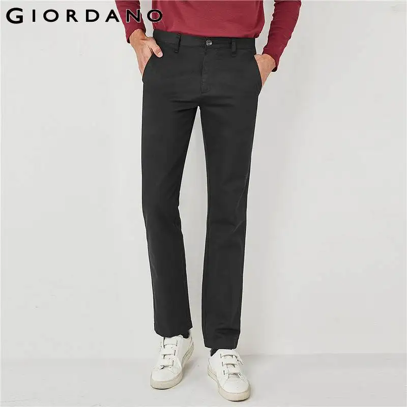 Fitted Cotton Casual Plain Pants Fitted Cotton Casual Plain Pants