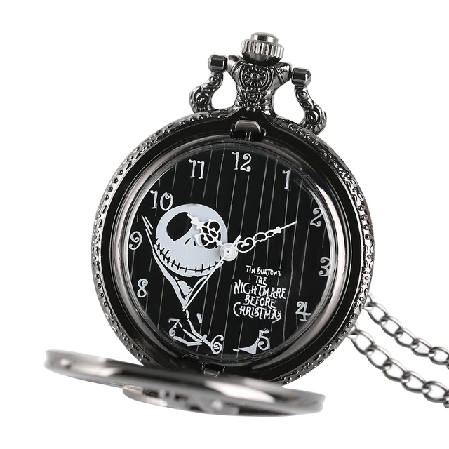 the nightmare before christmas jack skellington tim burton movie kid toys watches fashion black quarzt pocket watch gifts item - Nightmare Before Christmas Watch Online the nightmare before christmas jack skellington tim burton movie kid toys watches fashion black quarzt pocket watch gifts item - Nightmare Before Christmas Watch Online