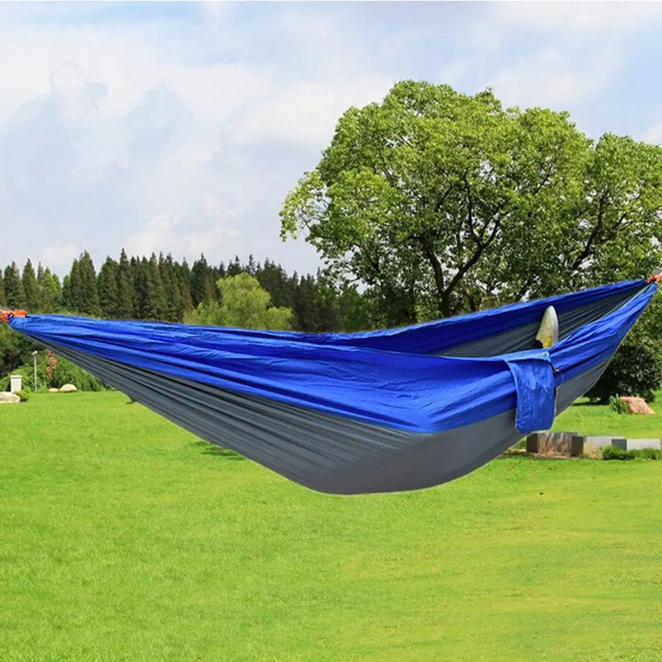 

Outdoor Assorted Color Portable Parachute Fabric Double Person Hammock for Camping Equipment Hiking Hunting And Camping Hammock