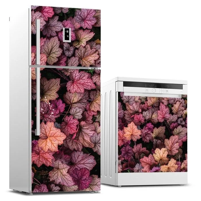 

Fridge Sticker Autumn Leaf Refrigerator Dishwasher Door Cover Kitchen Home Decoration Accessories Modern 3d Wall Stickers