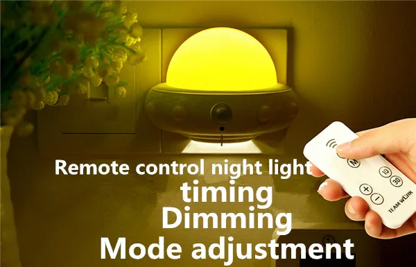 Noveltyufo модель ночник мини-пульт дистанционного управления синхронизации затемнения ночник Кормление свет