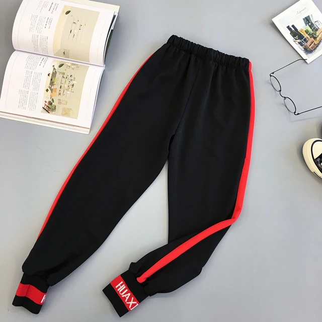Spring Sport Cargo Pants Plus Size Letter Embroidery Pants Women High Waist Streetwear Cool Girl Harajuku Hip Hop Pants 4