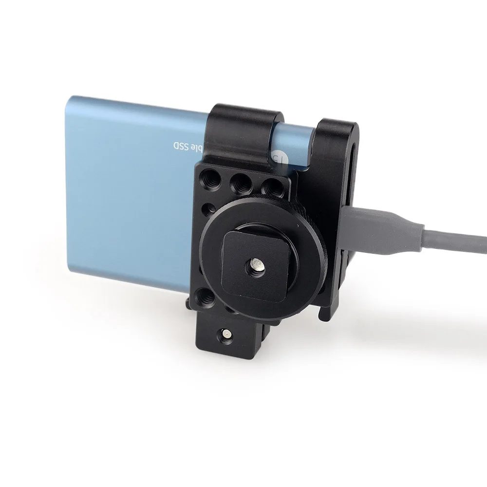 MAGICRIG Halterung für Samsung T5 SSD Karte Clamp für BMPCC 4K Kamera mit USB-C Kabel Klemme und Ka